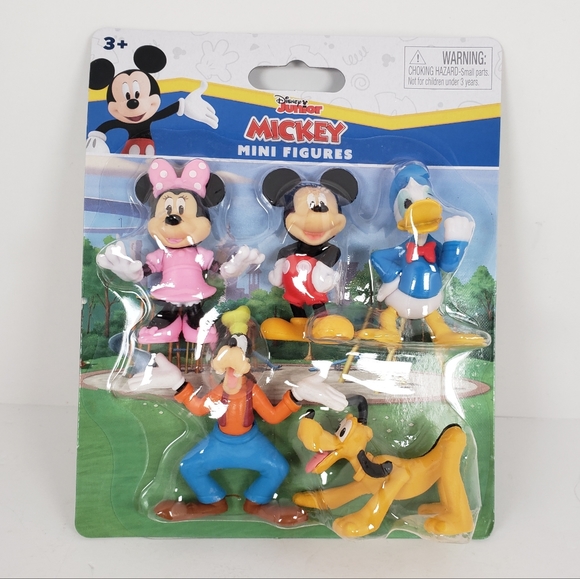 Disney Junior Mickey Set of 5 Minifigures Minnie Goofy Donald Pluto NEW - Picture 1 of 3
